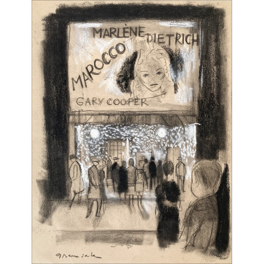 Emilio Grau-Sala – Marlène Dietrich, dessin original