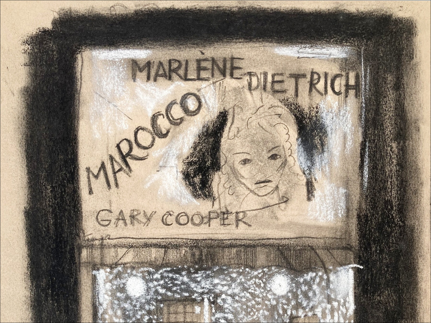 Emilio Grau-Sala – Marlène Dietrich, dessin original