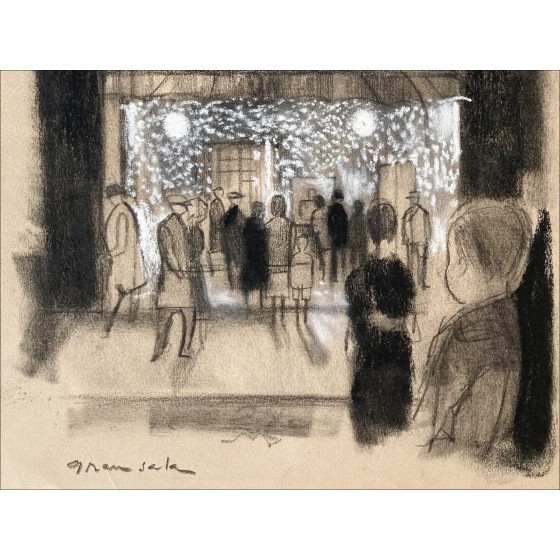 Emilio Grau-Sala – Marlène Dietrich, dessin original
