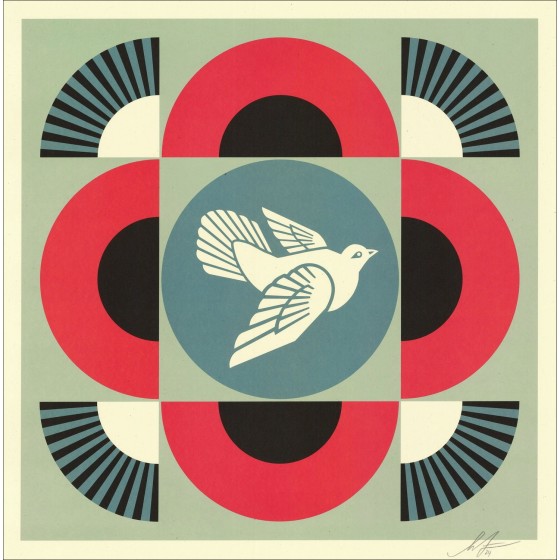 Hada Shepard (obedecer) - Red Geométrico Colombe: Silkscreen