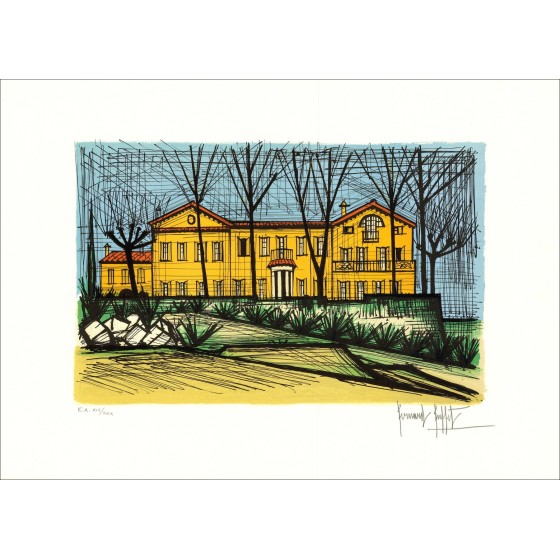 Bernard Buffet – Domaine de La Baume, litografía original firmada