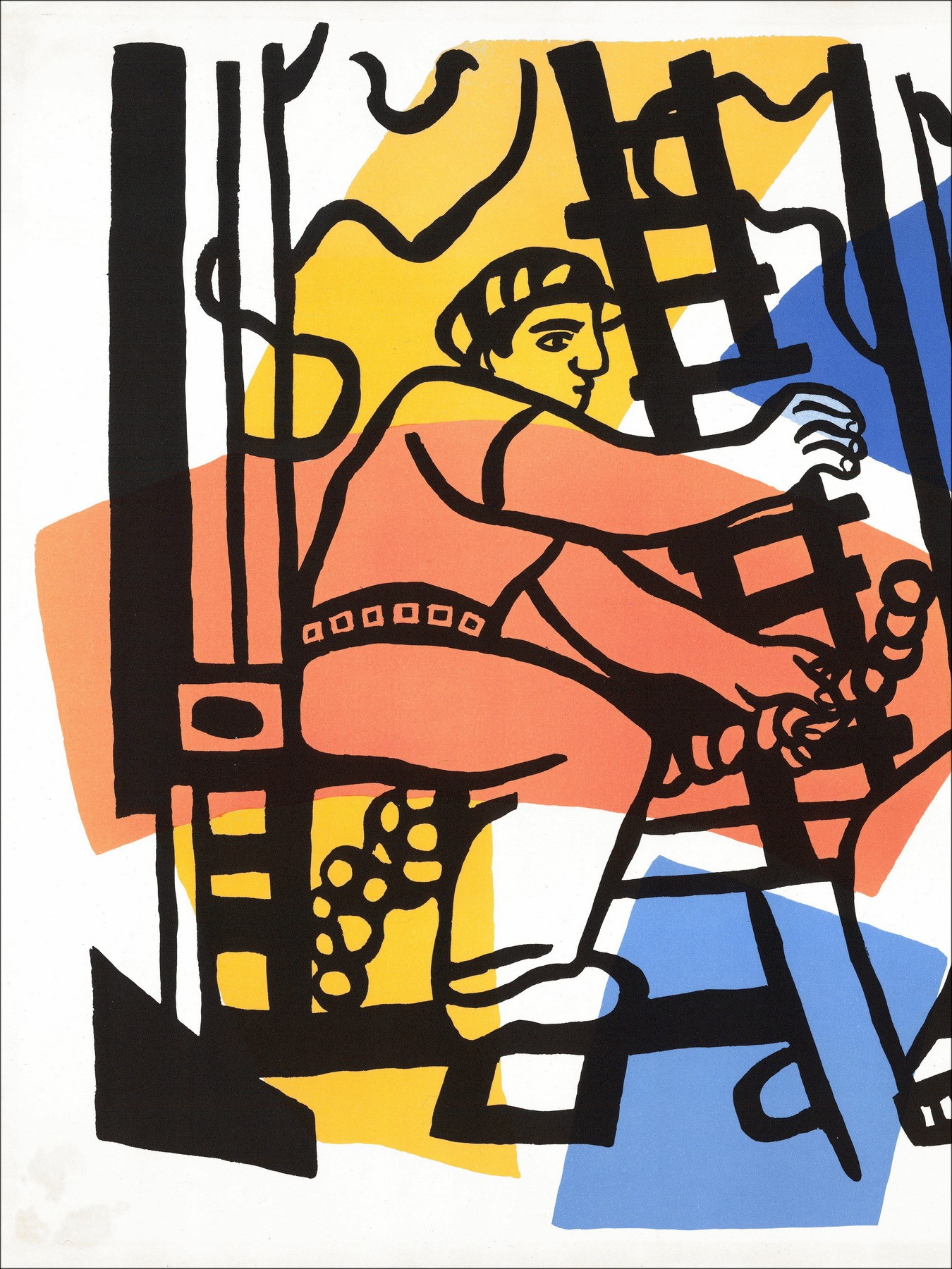 Fernand Léger - Bouwers, Lithografie