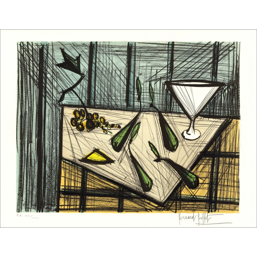 Bernard Buffet - Stillleben, Original-Lithographie, EA signiert