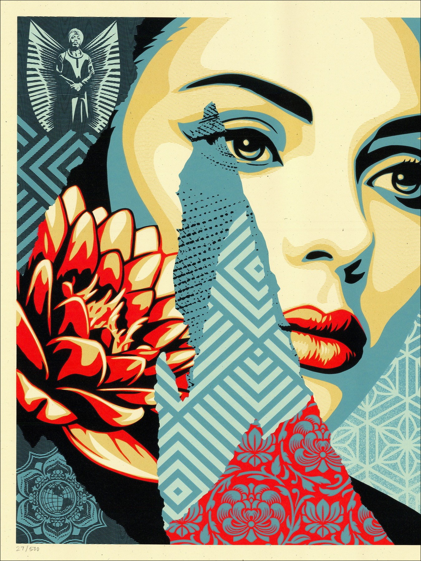 Shepard Fairey – Harmony Elemente 2025, signiert Siebdruck