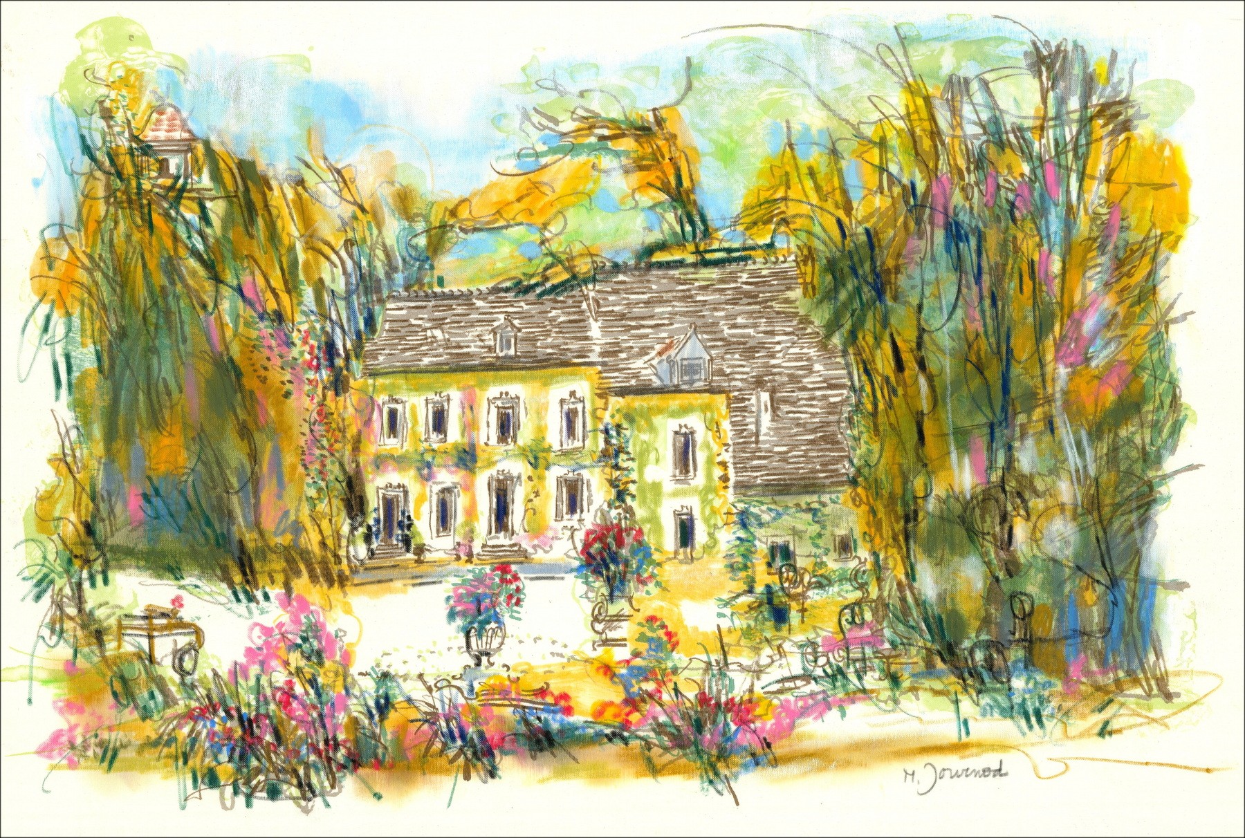 Monique Journod – Moulin de Vauboyen, dessin original