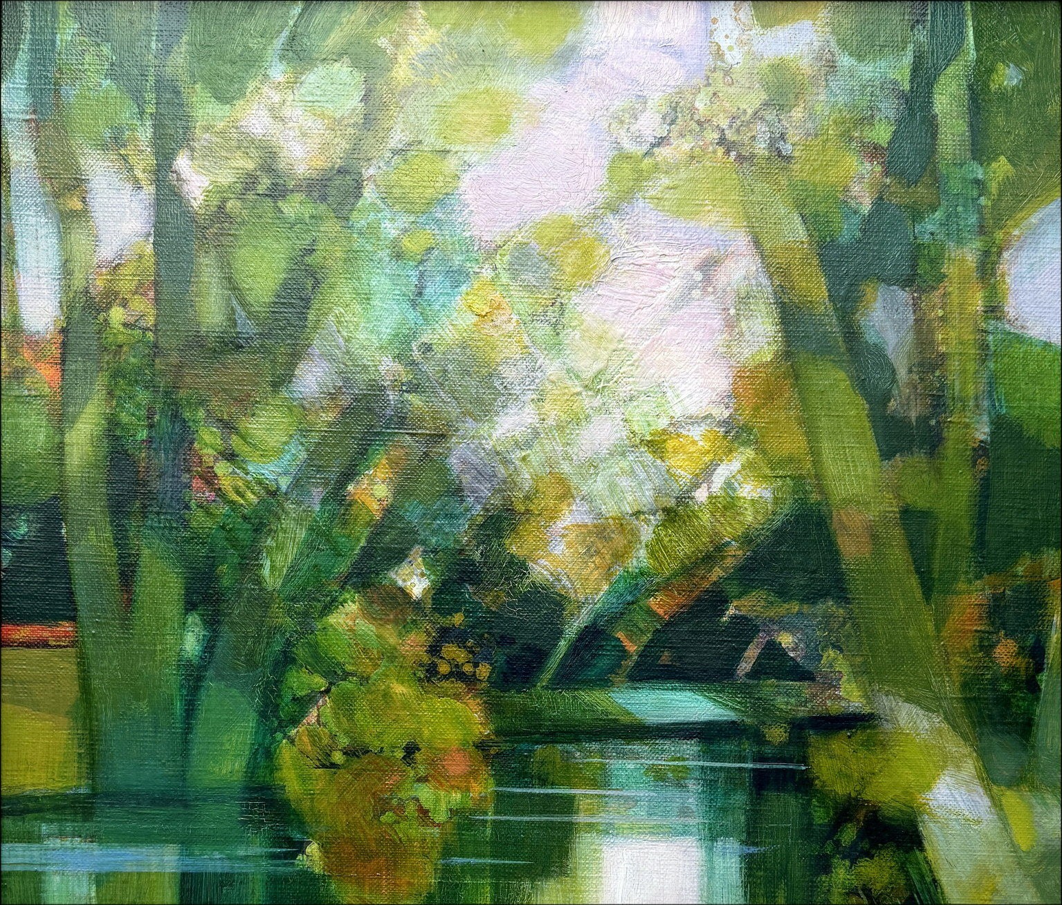 HILAIRE Camille - Öl auf Leinwand "Herbstreflexion" 55x46cm (10f)