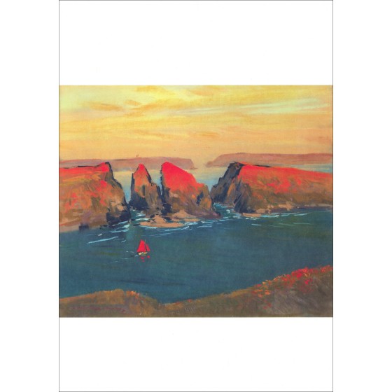 Coquillay Jacques - Poster "Rode zeil" 68x48cm