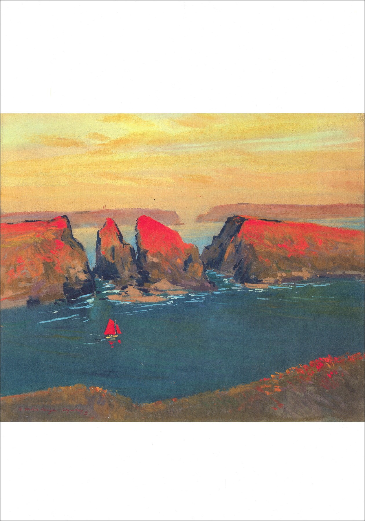 Coquillay Jacques - Poster "Rotes Segel" 68x48cm