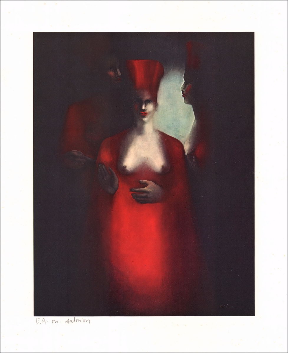 Michèle-Lachs - Original-Lithographie "Kardinal"