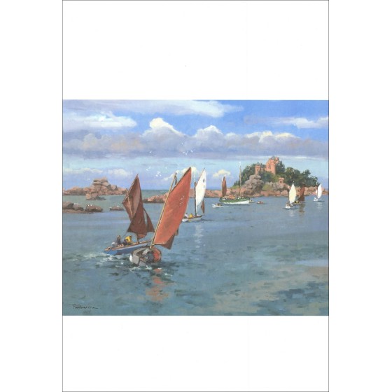Puybareau Annie - Poster "Sailboats" 69x48cm
