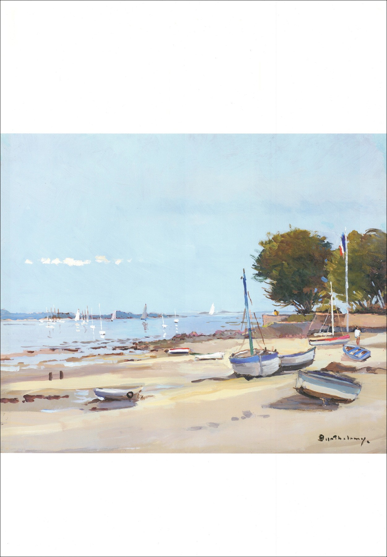 BARTHELEMY Gérard - Cartellone "Bord de mer" 68x48cm