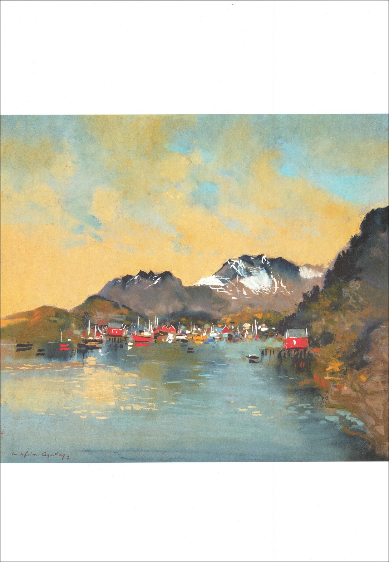 Coquilley Jacques - Cartellone "Les Lofoten" 68x48cm