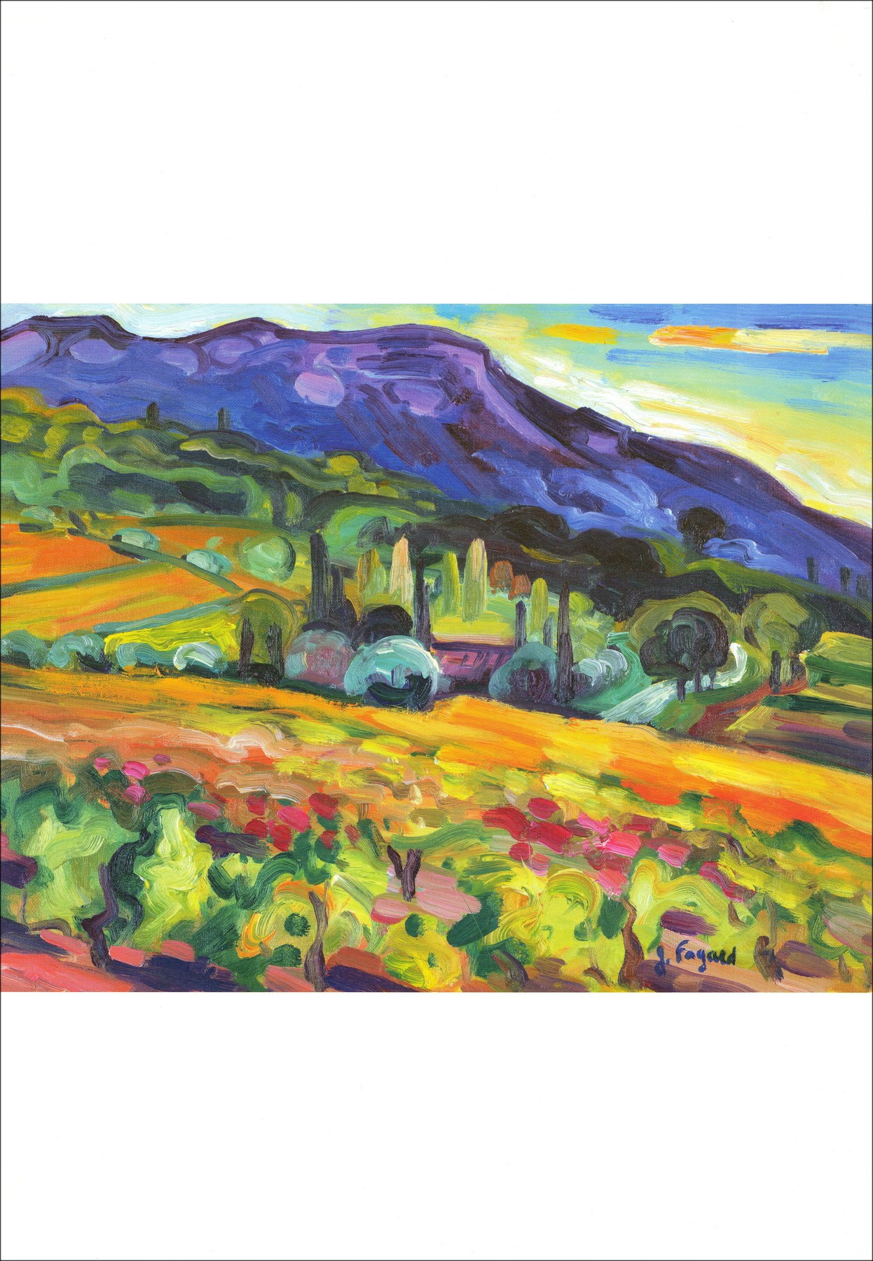 FAGARD Gérard - Cartellone "Provenza" 68x45cm