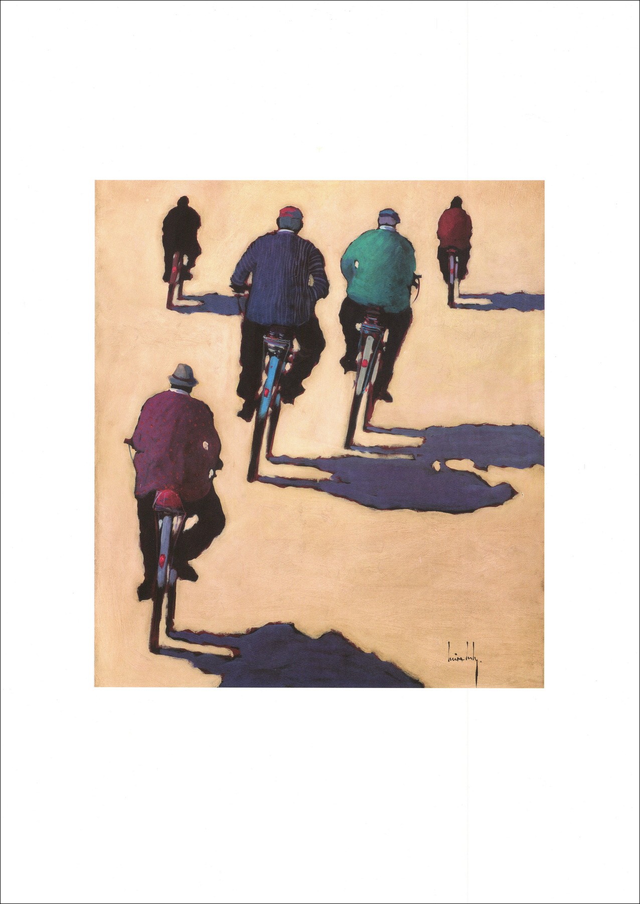 SUIRE-VERLEY Olivier - Poster "fietsers" 70x50cm