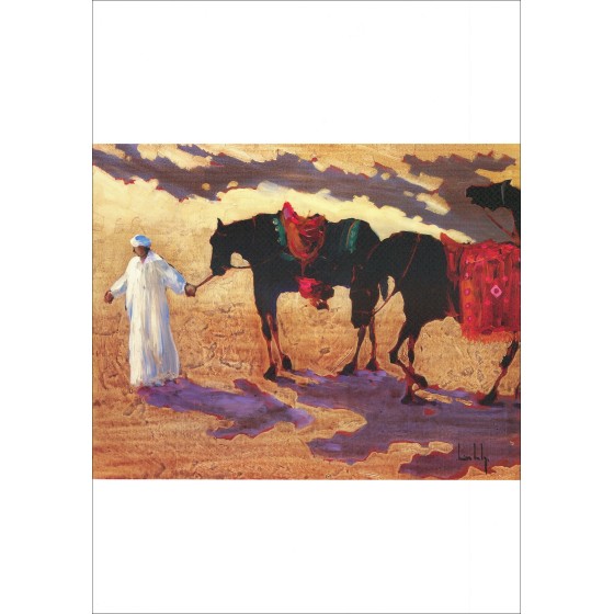 SUIRE-VERLEY Olivier - Woestijn Walker en Paarden - Poster