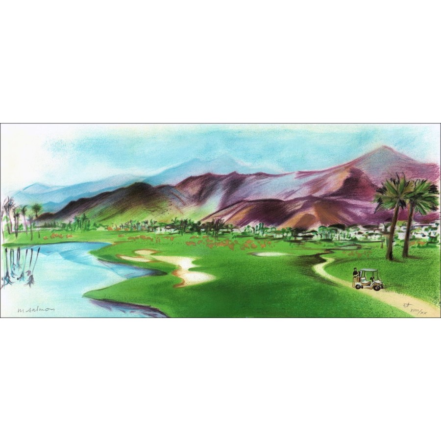 Michèle-Lachs - Original-Lithographie "Golf, Le Petit Green"