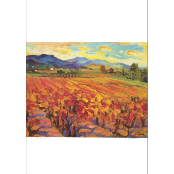 Fagard Gérard - Poster "Vignes in de herfst" 68x48cm