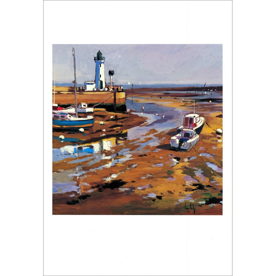SUIRE-VERLEY Olivier - Poster "Low tide at port" 65x45cm