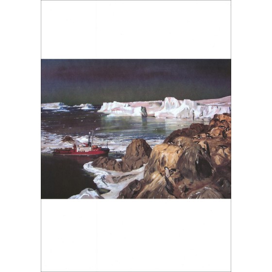 Kunst Poster "Eisbrecher von der Antarktis" 68x48cm