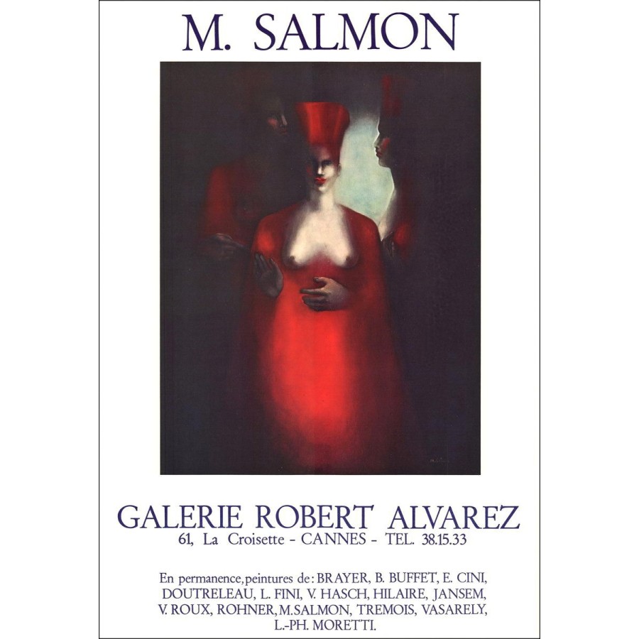 Michèle SALMON - Lithographic Poster "Cardinal" 61x42cm - Manoir du Mad, Rupt sur Moselle