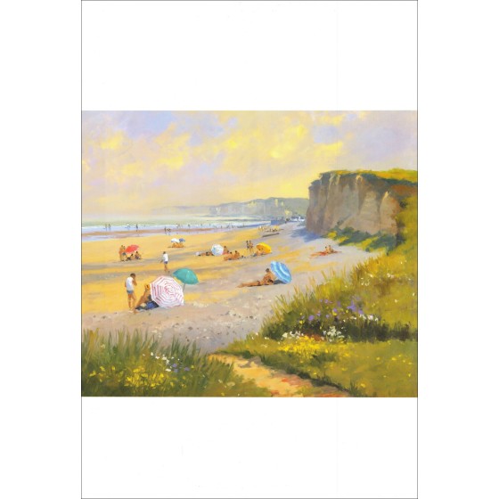 Kunst "Strand unter den Klippen" 70x48cm