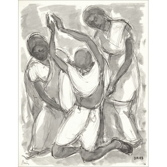 Jean Dries - Elan of Humanity (1963), Litho