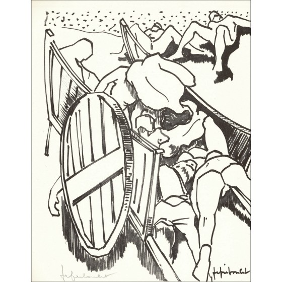 Jef Friboulet – La Mêlée (1963), litografía