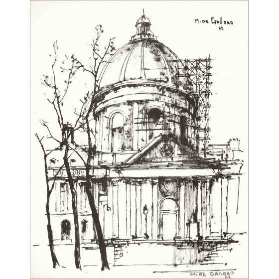 Michel de Gallard – La Chiesa (1962), litografia