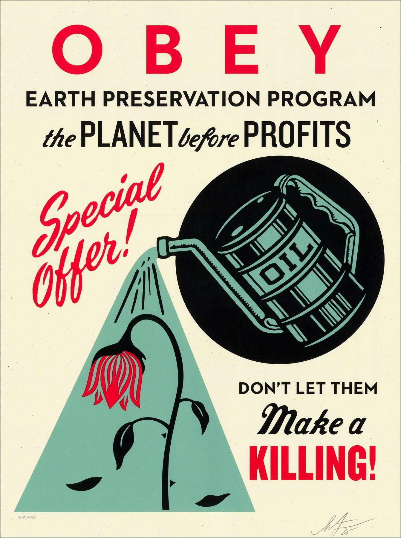 Shepard Fairey – Earth Preservation (2025), impresión de pantalla