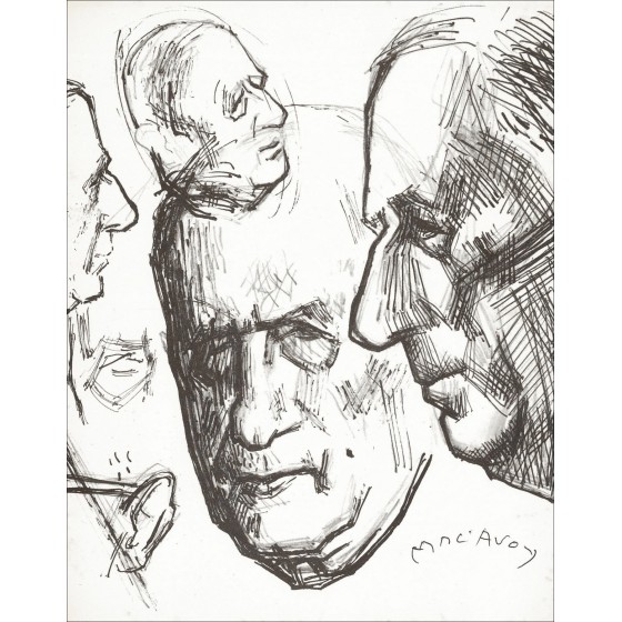Edward Mac'avoy - Portret (1963), lithografie