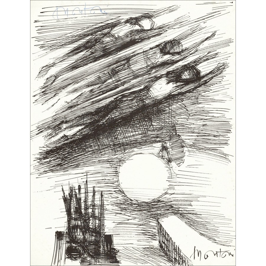 Roger Montané – Chute vers le soleil (1962), lithographie