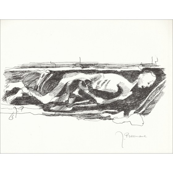 Joseph Pressmane - de slaap fouly (1962), lithografie