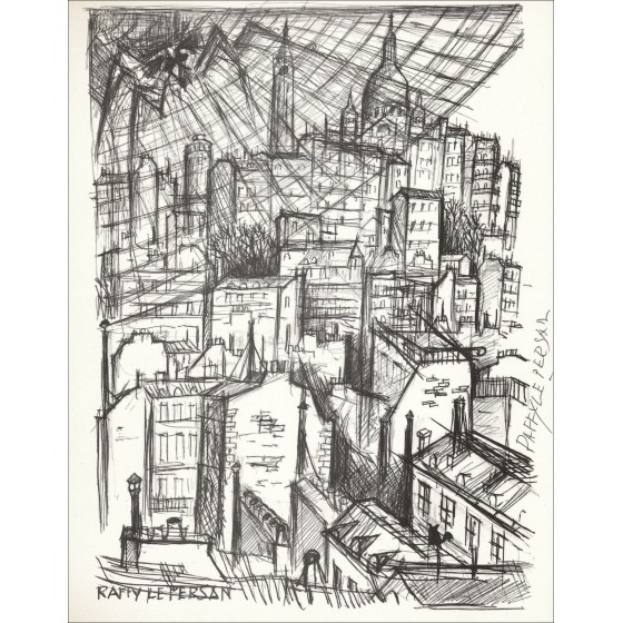 Jean Raffy Le Persan - de stad (1963), lithografie
