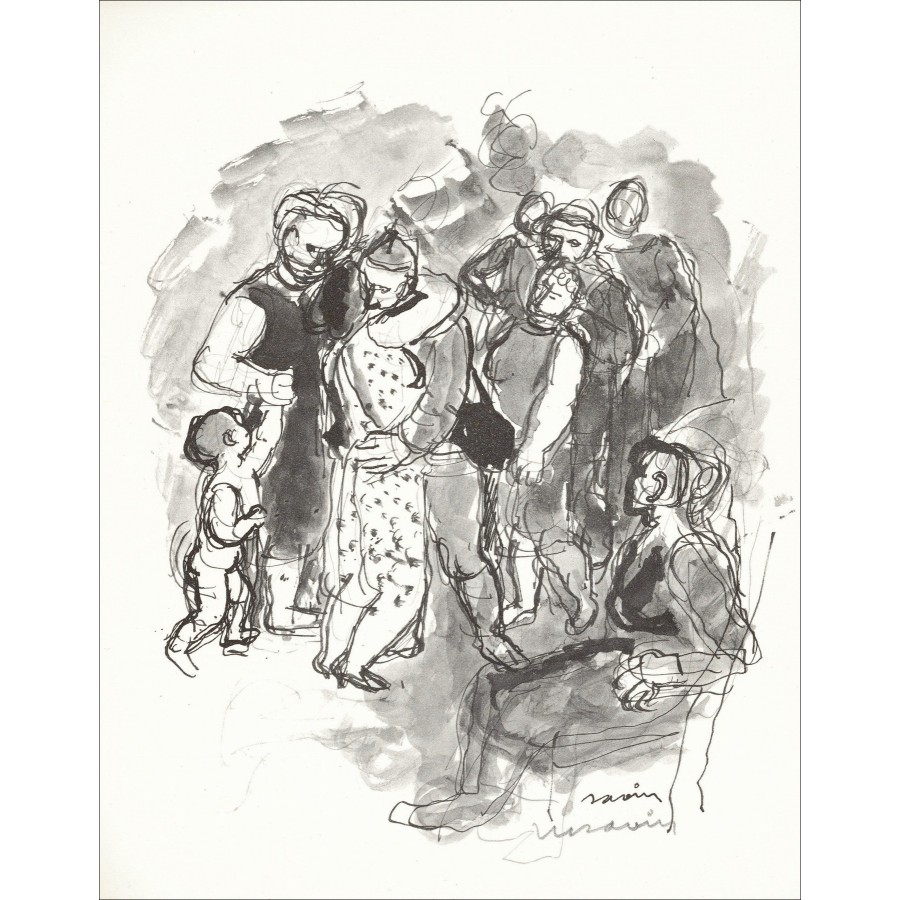Maurice Savin - Die Familie (1963), Lithographie