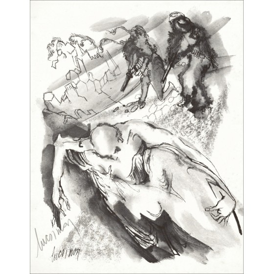 Luc Simon - Nocturne Jagen (1963), Lithografie