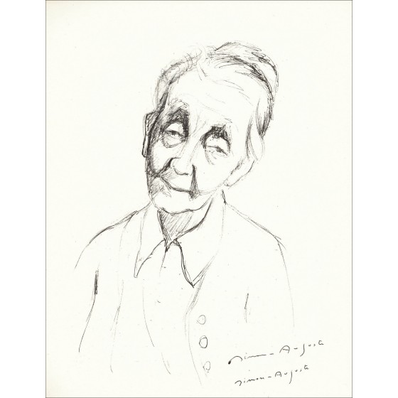 SIMON-AUGUSTE - Litho "Portret" 27x21cm - 1963