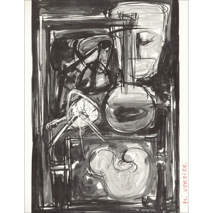 Maurice Verdier – Black Chamber (1962), lithography
