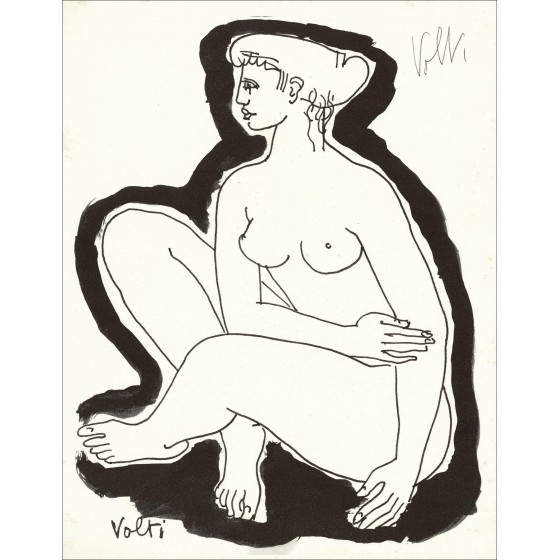 Antoniucci Volti – Donna nuda (1963), litografia