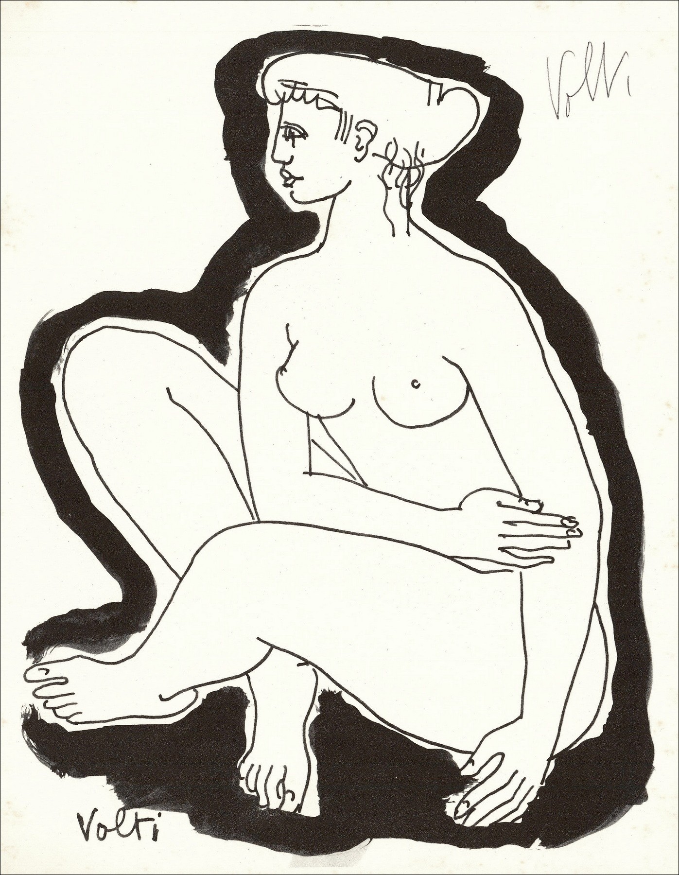 Antoniucci Volti – Naked woman (1963), lithography