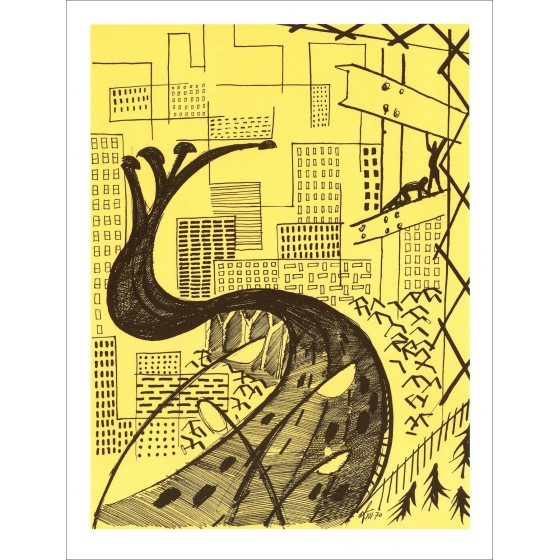 André Fougeron – L'architettura (1970), litografia