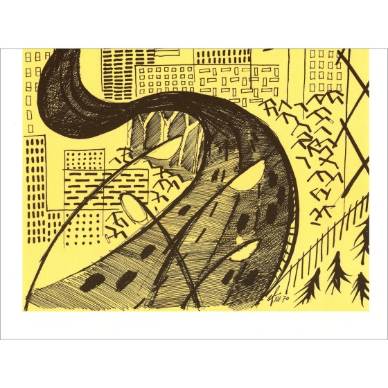André Fougeron – L'architecture (1970), lithographie