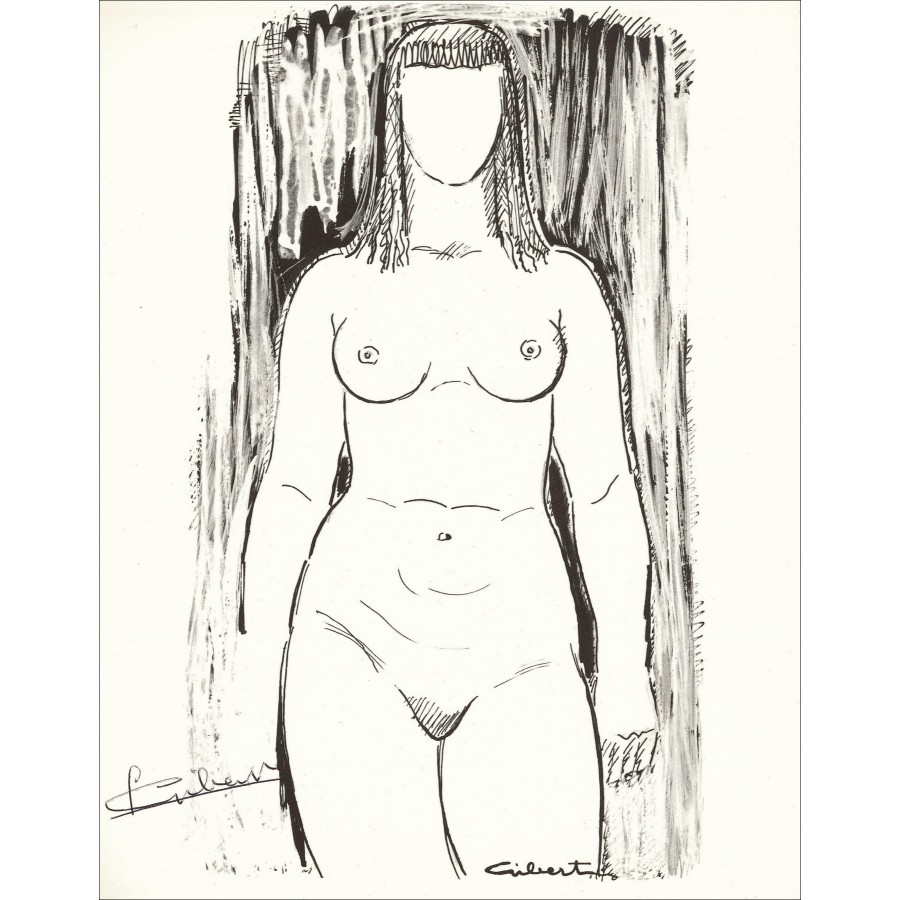 Lucien Gilbert – Naked woman (1963), lithography