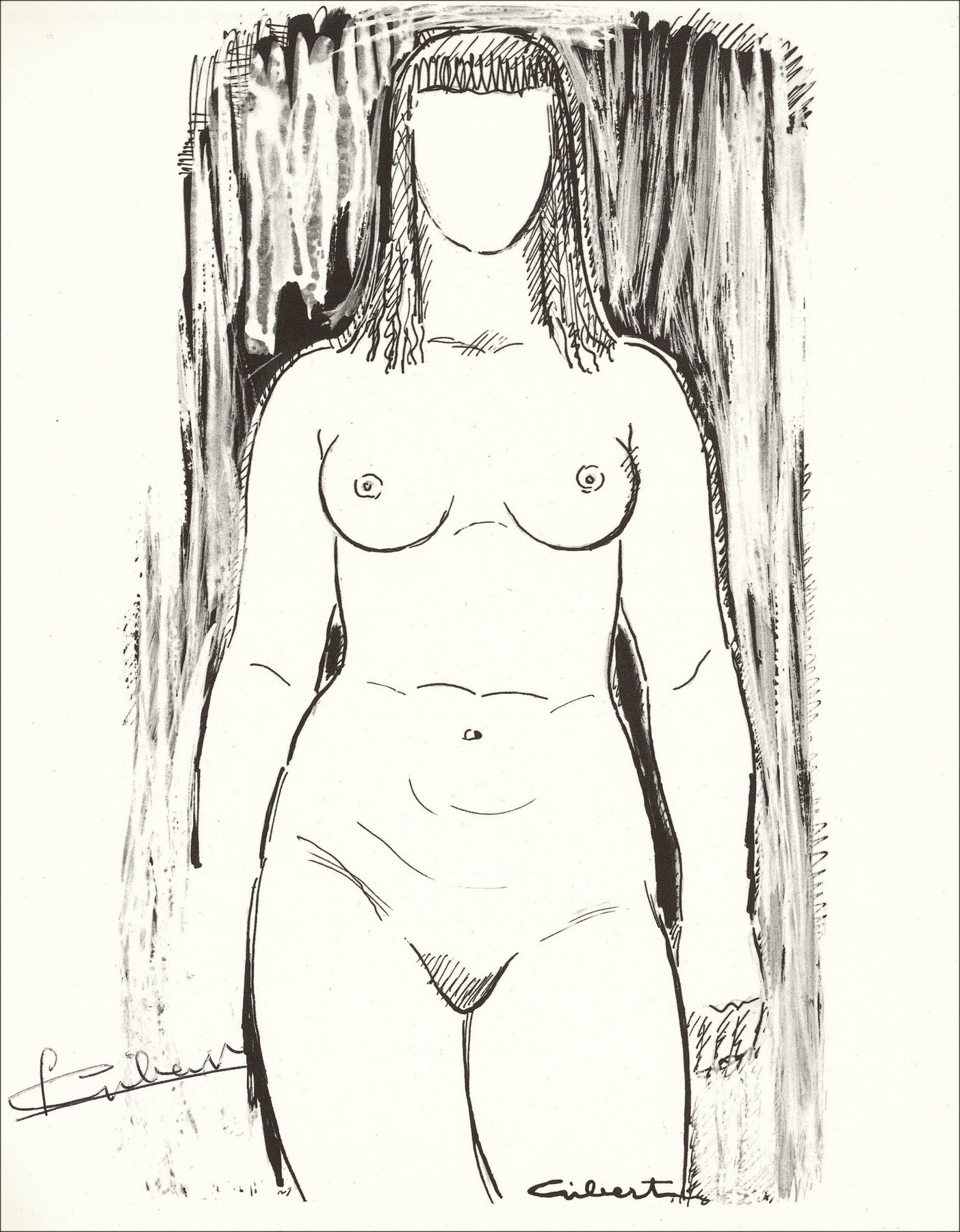 Lucien Gilbert – Naked woman (1963), lithography