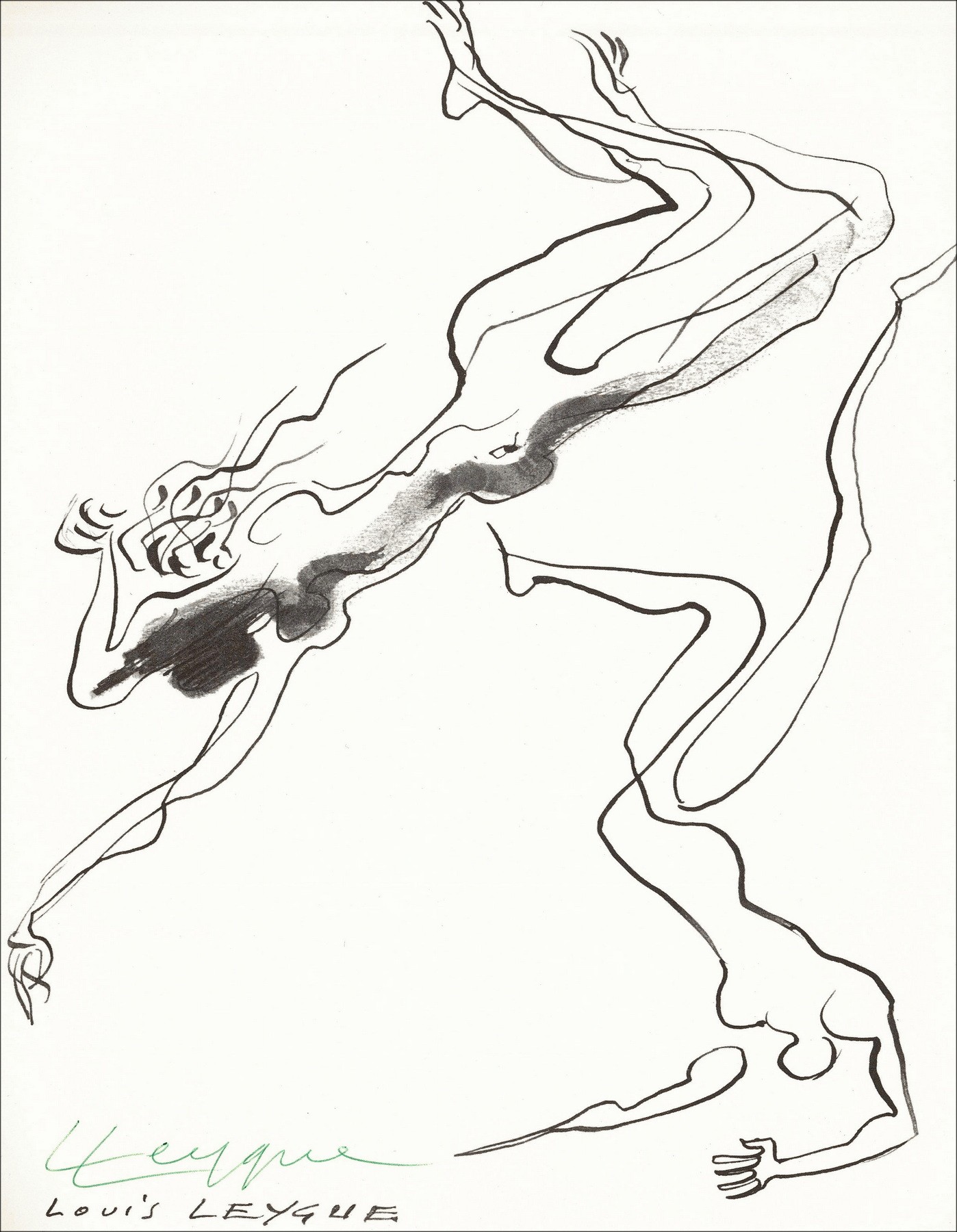 Leygue Louis - Lithografie "tekens" 27x21cm - 1963