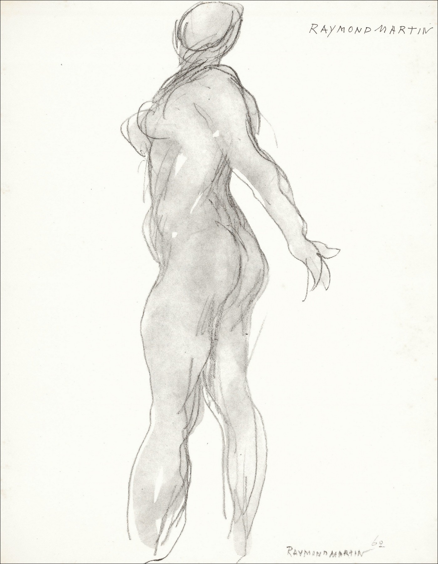 MARTIN Raymond - Lithographie "Femme" 27x21cm - 1962