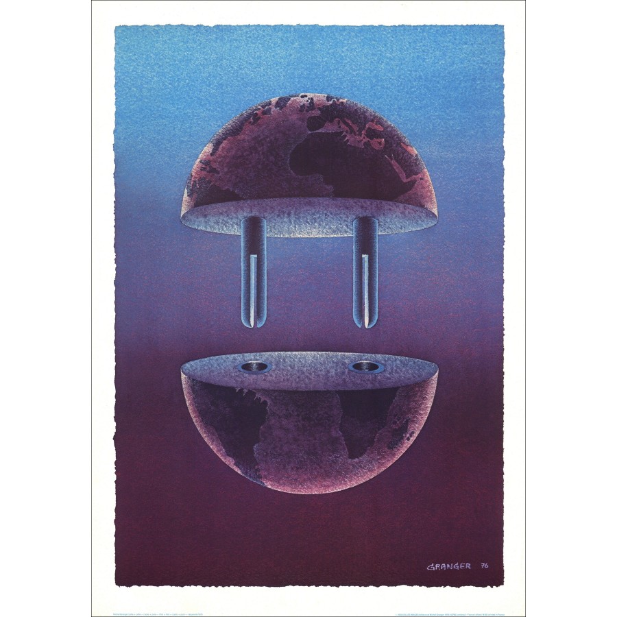 Michel Granger - Pole + / Pole - (Poster 87 x 62 cm)