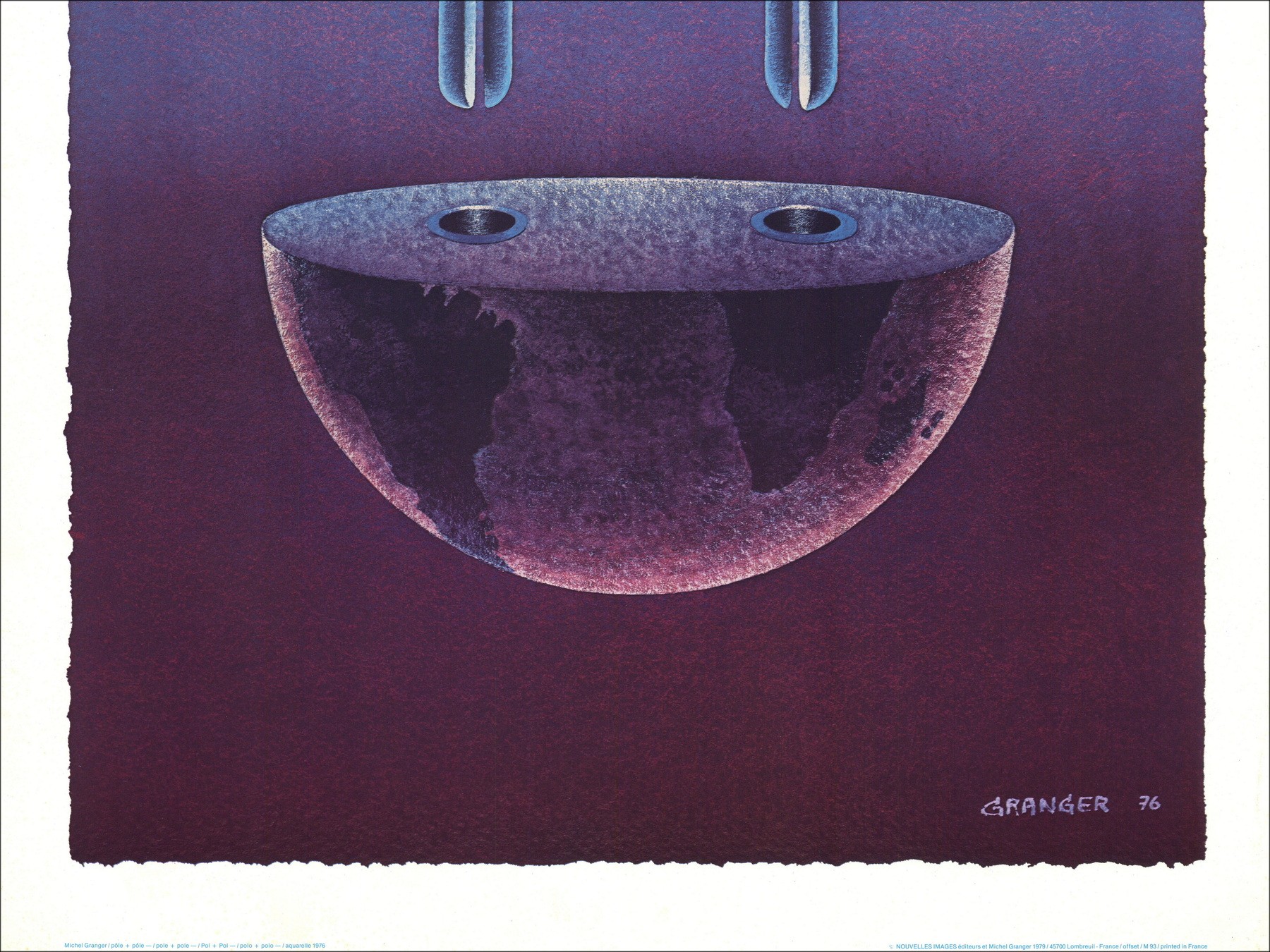 Michel Granger - Pole + / Pole - (poster 87 x 62 cm)
