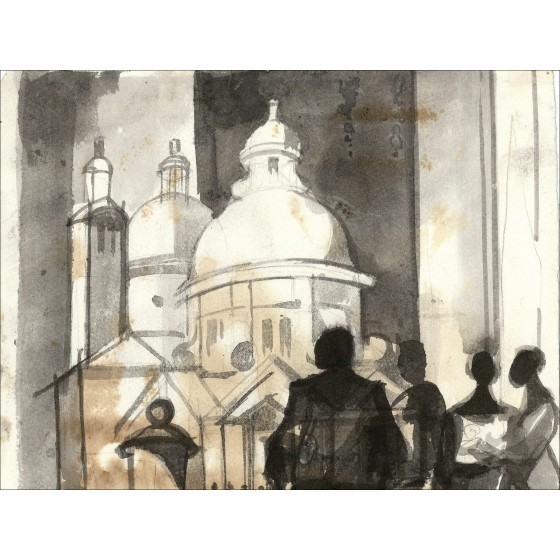 Jacques Despierre - Basiliek van Venetië, originele tekening