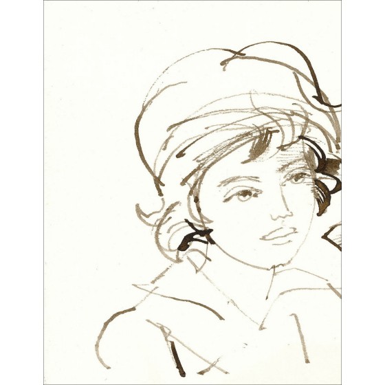 Paul Girol – Ritratti, disegno originale (13,5 x 21 cm)