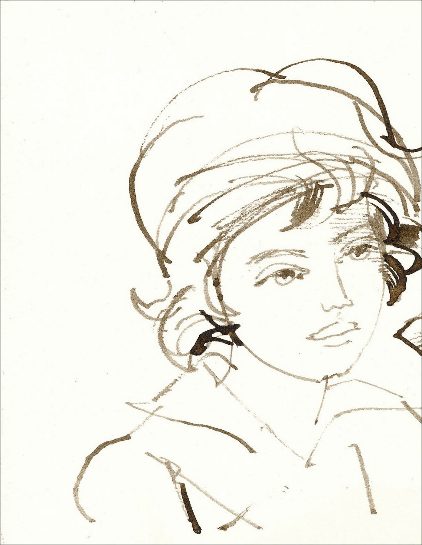 Paul Girol – Retratos, dibujo original (13,5 x 21 cm)